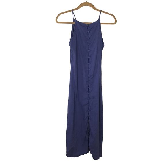 L’ academie X Revolve The Karla Midi Dress linen blend blue XS - Picture 5 of 11